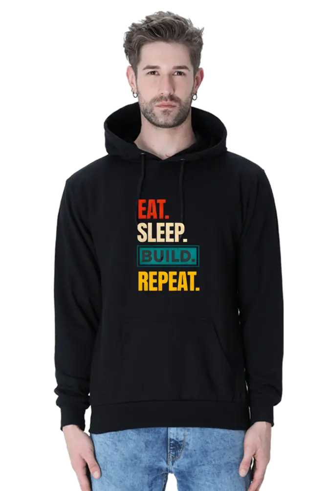 "Eat Sleep Build Repeat" Unisex Hoodie | KK00UH24