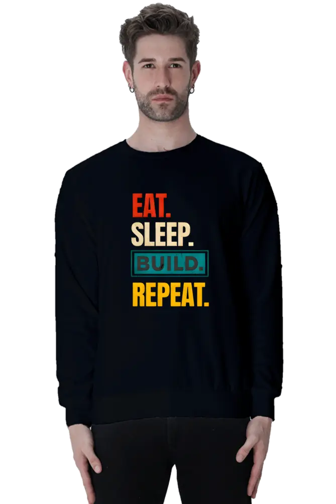 "Eat Sleep Build Repeat" Unisex Sweatshirt | KK00US24