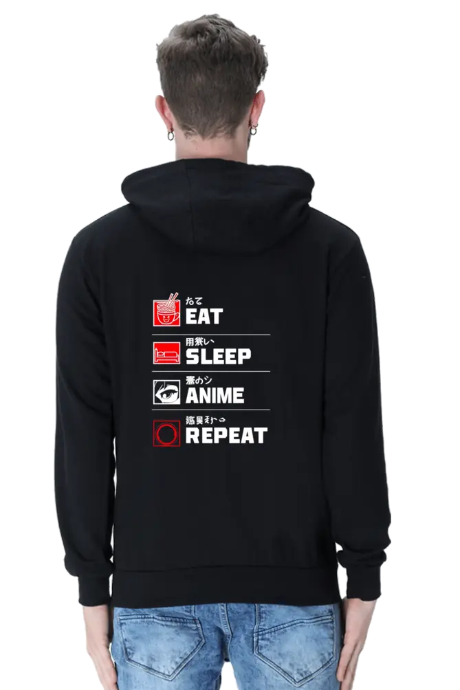 Anime Lifestyle Hoodie – Eat, Sleep, Anime, Repeat | KK00UH45