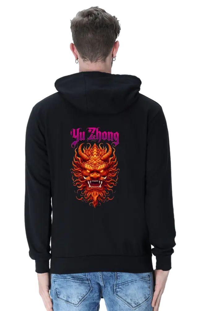 Yu Zhong Unisex Hoodie - Fierce Dragon Design for Bold Spirits | KK00UH52