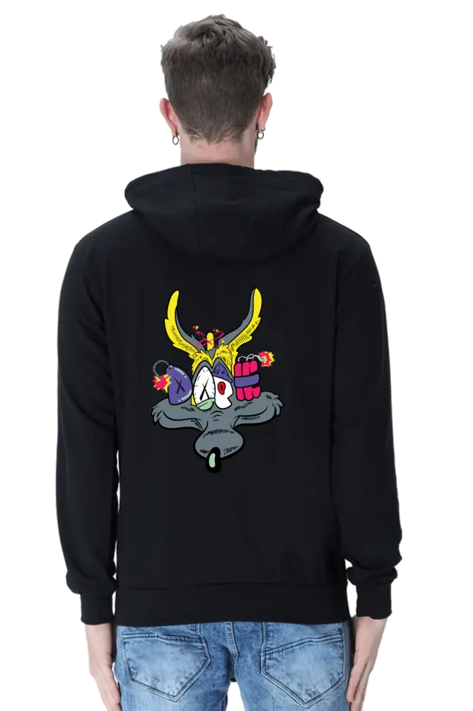 "Cartoon Chaos Hoodie - Vibrant Artistic Design" | KK00UH65