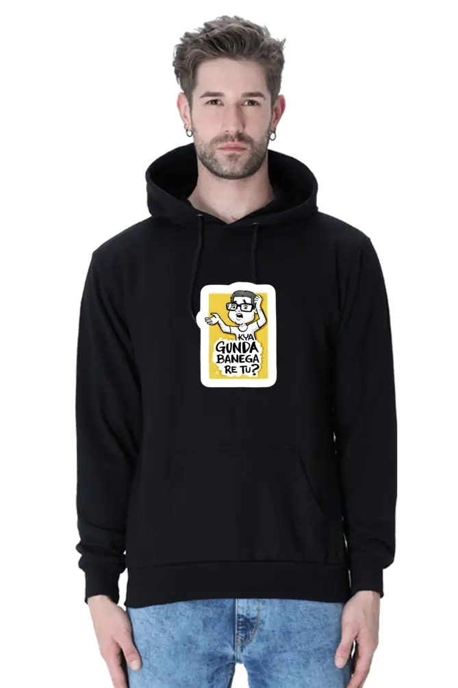 "Kya Gunda Banega Re Tu?" Unisex Cotton Hoodie | KK00UH80