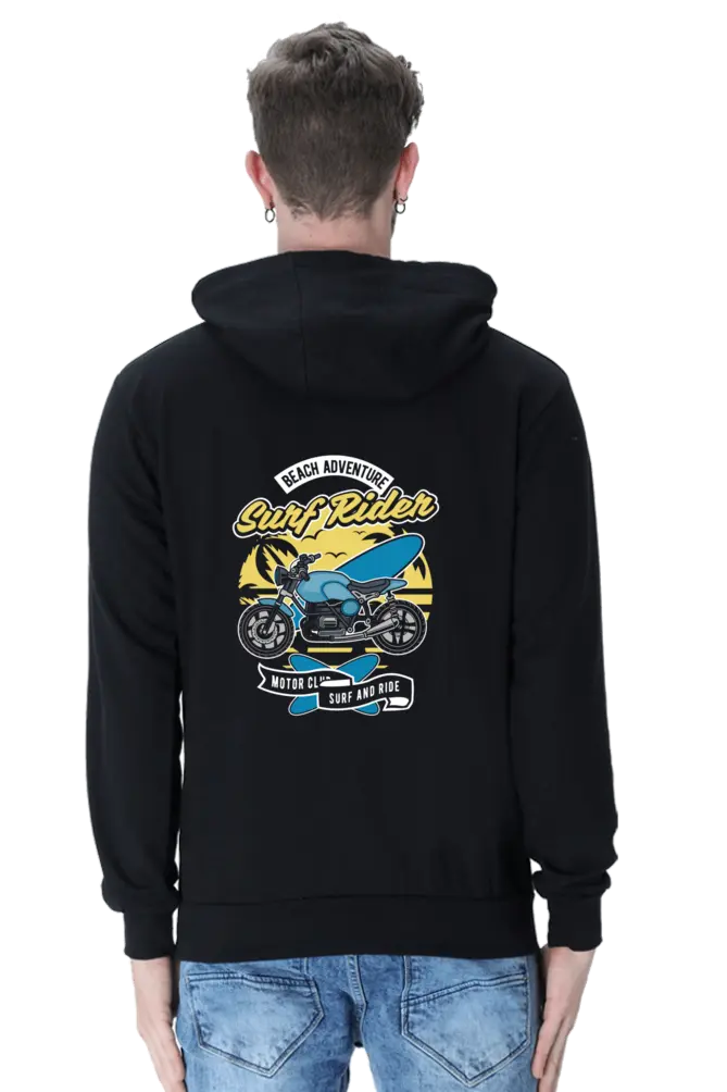Surf Rider Hoodie - Unisex Adventure Graphic, Premium Cotton | KK00UH87