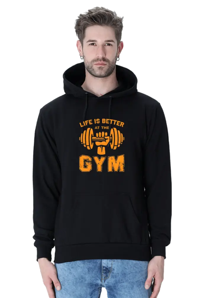 Life is Better at the Gym Hoodie – Unisex Premium Cotton Activewear | KK00UH95