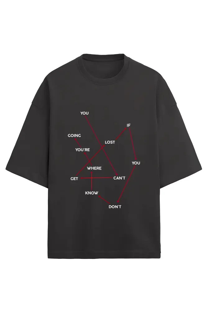 Lost in Direction Unisex Oversized T-Shirt | KK0UOT129