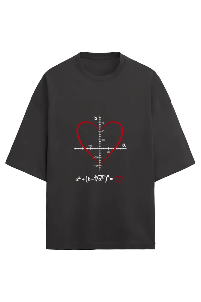 Geeky Heart Unisex Oversized T-Shirt | KK0UOT131