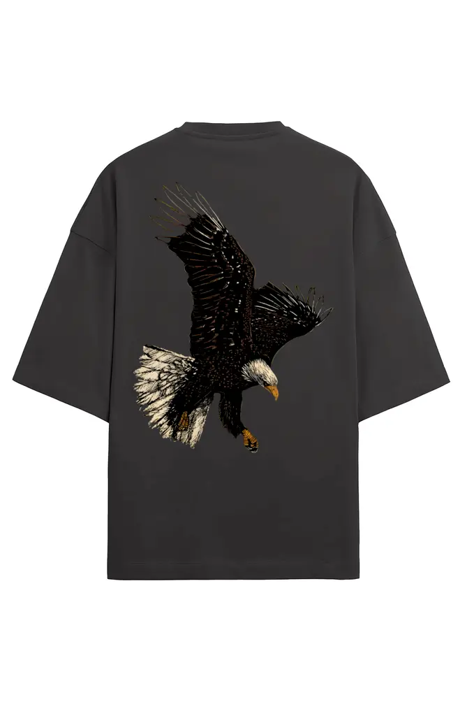 Majestic Bald Eagle Unisex Oversized T-Shirt | KK0UOT141