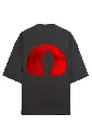 Red Moon Samurai Unisex Oversized T-Shirt | KK0UOT162