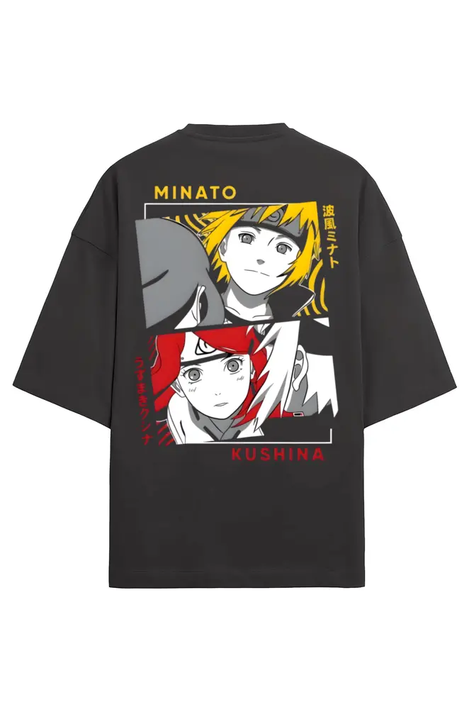 Minato & Kushina Unisex Oversized T-Shirt | KK0UOT163