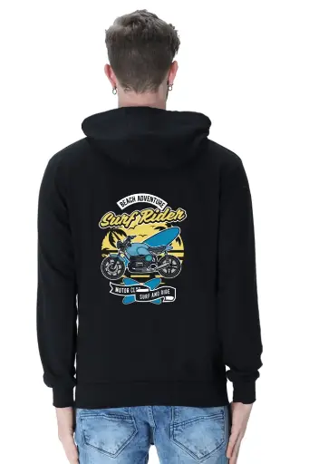 Surf Rider Hoodie - Unisex Adventure Graphic, Premium Cotton | KK00UH87