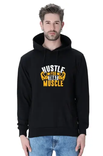 Hustle for That Muscle Hoodie - Gym Graphic | KK00UH94