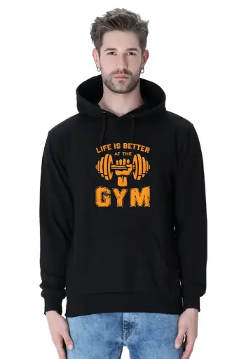 Life is Better at the Gym Hoodie – Unisex Premium Cotton Activewear | KK00UH95