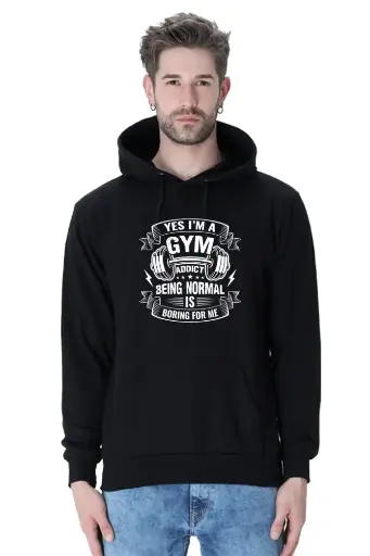 Gym Addict Hoodie - Unisex Fitness Statement | KK00UH100