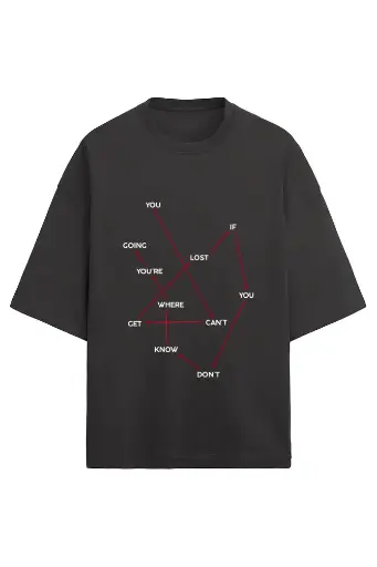 Lost in Direction Unisex Oversized T-Shirt | KK0UOT129