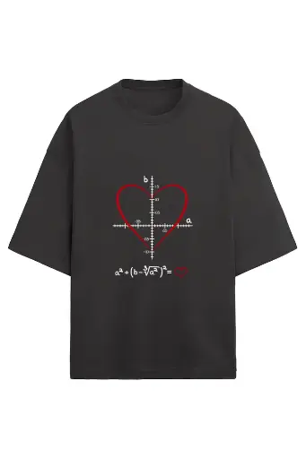Geeky Heart Unisex Oversized T-Shirt | KK0UOT131