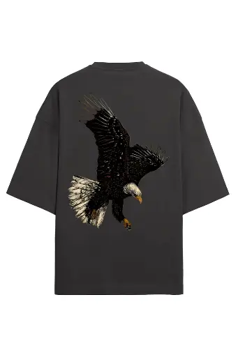 Majestic Bald Eagle Unisex Oversized T-Shirt | KK0UOT141
