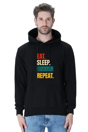 "Eat Sleep Build Repeat" Unisex Hoodie | KK00UH24