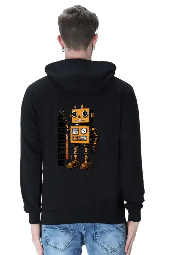 Retro Robo Unisex Hoodie – Vintage Vibes with a Modern Twist | KK00UH46