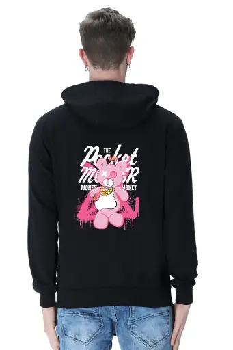 "The Pocket Master Hoodie - Pink Bear Design" | KK00UH64