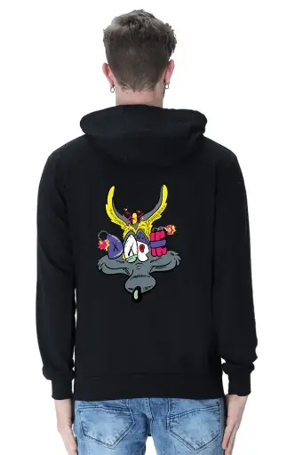 "Cartoon Chaos Hoodie - Vibrant Artistic Design" | KK00UH65